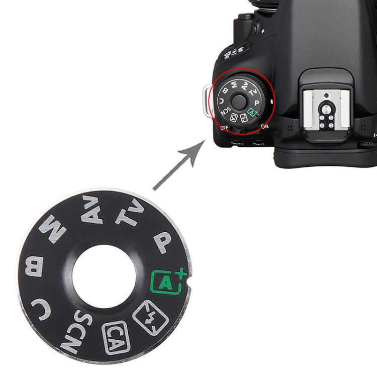 Quadrante modalità oem in ferro di ricambio per Canon EOS 7D / 5D Mark II