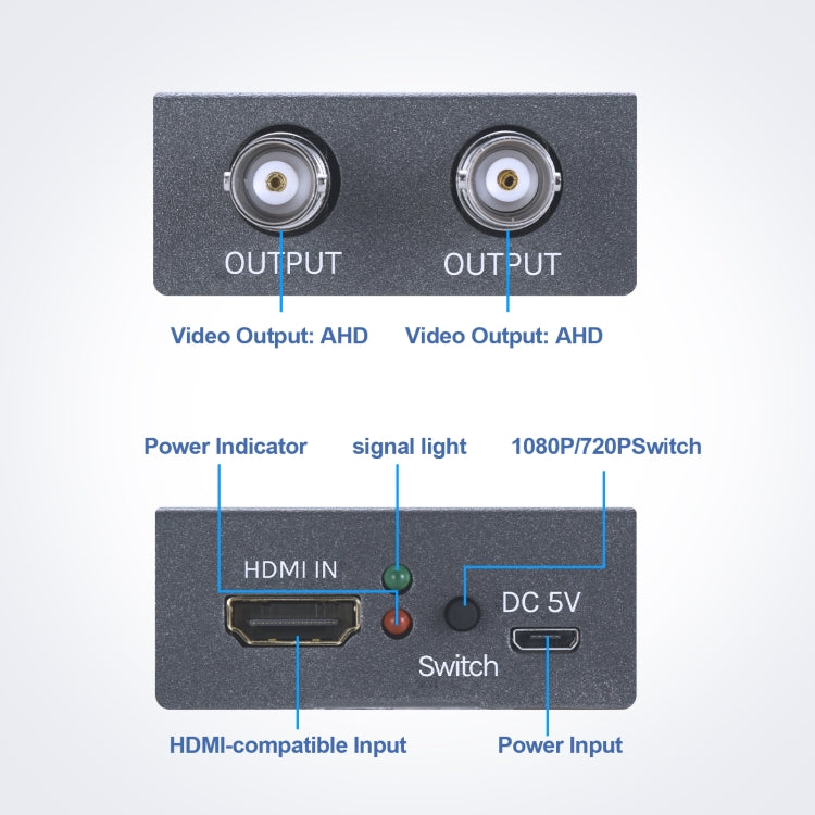 Convertitore video NK-C9 da HDMI a AHD 1080P HD, NK-C9 HDMI to AHD