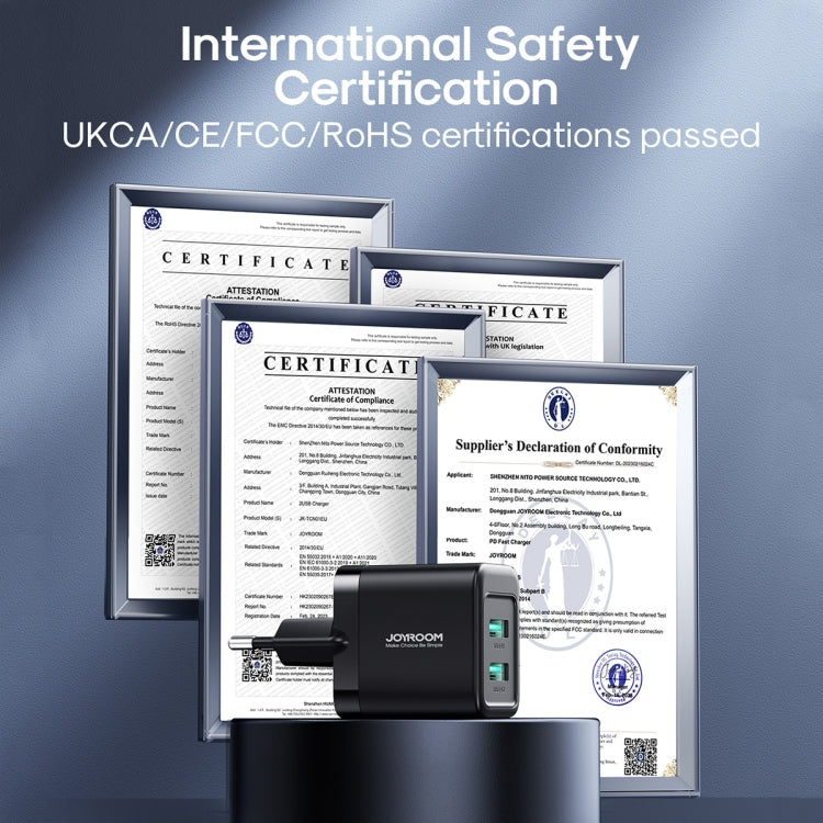 Caricatore USB a doppia porta JOYROOM JR-TCN01 2.4A, EU Plug, UK Plug