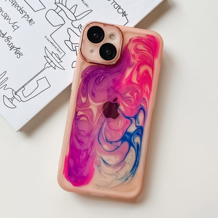 Custodia per telefono in TPU galvanica con pittura a olio, For iPhone 14, For iPhone 14 Pro, For iPhone 14 Plus, For iPhone 14 Pro Max, For iPhone 13