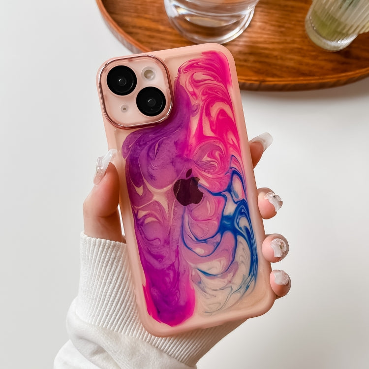 Custodia per telefono in TPU galvanica con pittura a olio, For iPhone 14, For iPhone 14 Pro, For iPhone 14 Plus, For iPhone 14 Pro Max, For iPhone 13