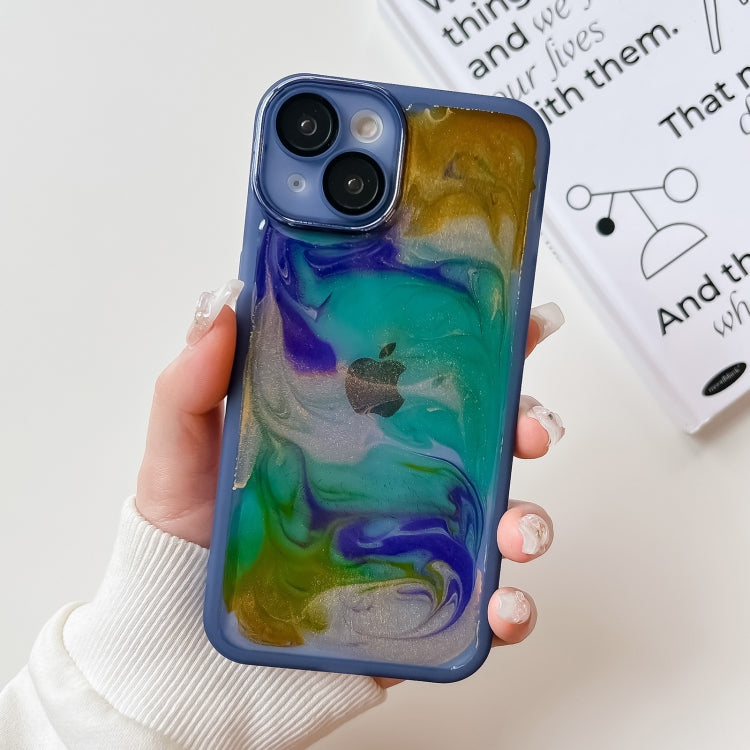 Custodia per telefono in TPU galvanica con pittura a olio, For iPhone 14, For iPhone 14 Pro, For iPhone 14 Plus, For iPhone 14 Pro Max, For iPhone 13