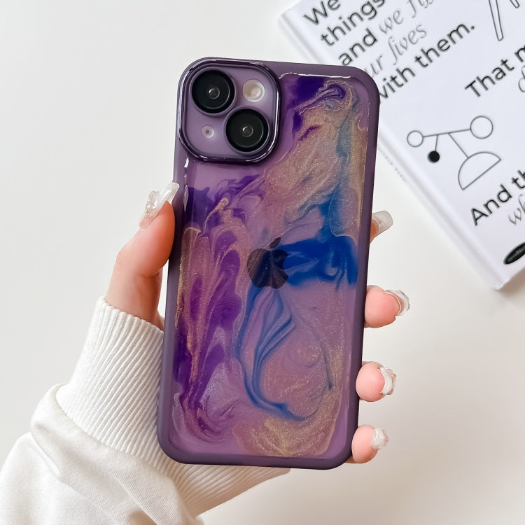 Custodia per telefono in TPU galvanica con pittura a olio, For iPhone 14, For iPhone 14 Pro, For iPhone 14 Plus, For iPhone 14 Pro Max, For iPhone 13