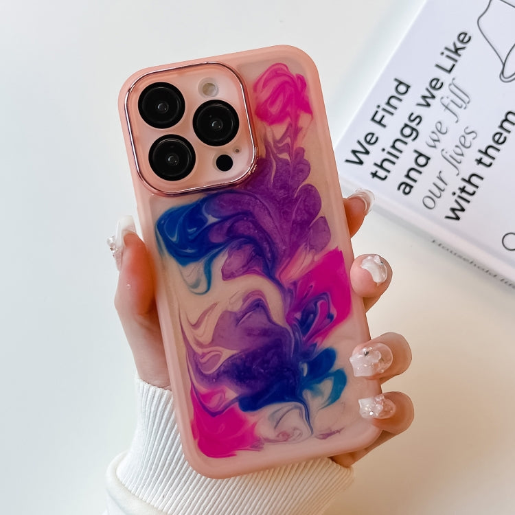 Custodia per telefono in TPU galvanica con pittura a olio, For iPhone 14, For iPhone 14 Pro, For iPhone 14 Plus, For iPhone 14 Pro Max, For iPhone 13