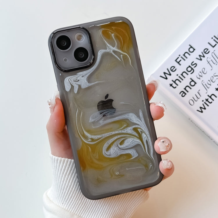Custodia per telefono in TPU galvanica con pittura a olio, For iPhone 14, For iPhone 14 Pro, For iPhone 14 Plus, For iPhone 14 Pro Max, For iPhone 13