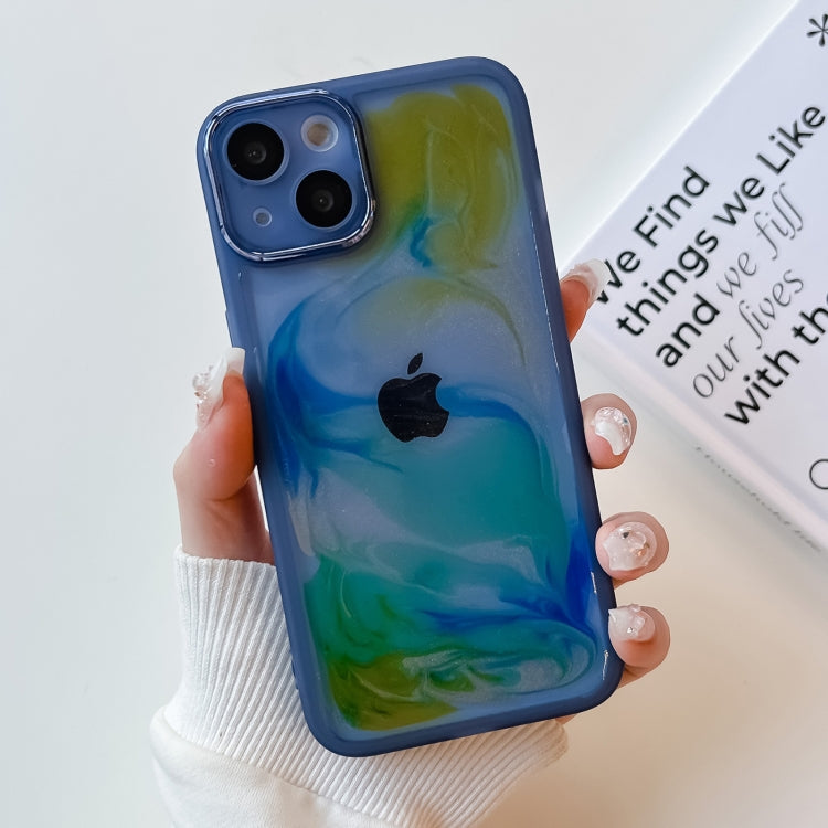 Custodia per telefono in TPU galvanica con pittura a olio, For iPhone 14, For iPhone 14 Pro, For iPhone 14 Plus, For iPhone 14 Pro Max, For iPhone 13
