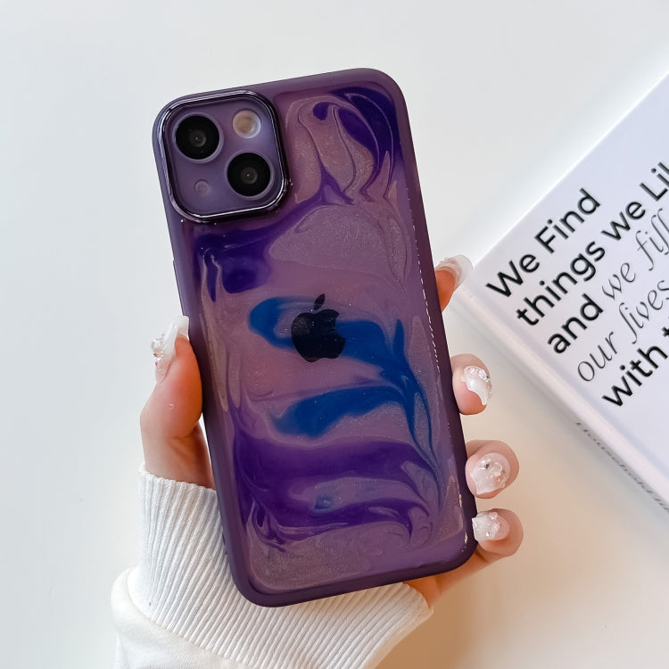 Custodia per telefono in TPU galvanica con pittura a olio, For iPhone 14, For iPhone 14 Pro, For iPhone 14 Plus, For iPhone 14 Pro Max, For iPhone 13