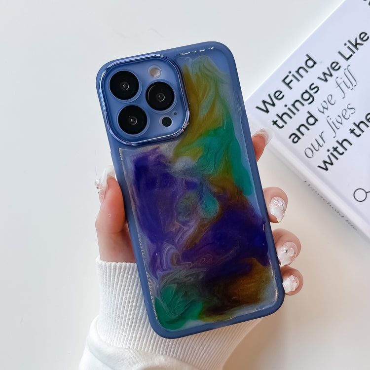 Custodia per telefono in TPU galvanica con pittura a olio, For iPhone 13 Pro, For iPhone 13 Pro Max, For iPhone 12, For iPhone 12 Pro