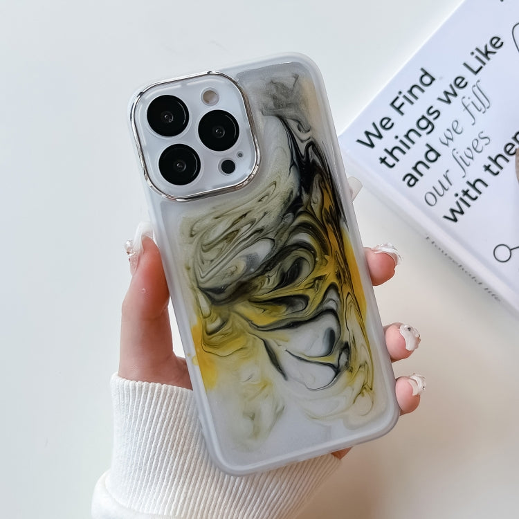 Custodia per telefono in TPU galvanica con pittura a olio, For iPhone 13 Pro, For iPhone 13 Pro Max, For iPhone 12, For iPhone 12 Pro