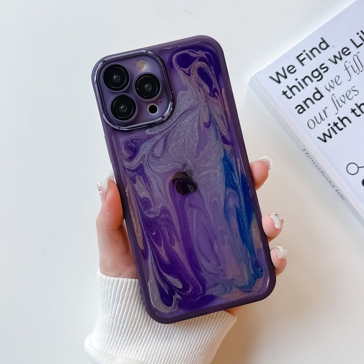 Custodia per telefono in TPU galvanica con pittura a olio, For iPhone 13 Pro, For iPhone 13 Pro Max, For iPhone 12, For iPhone 12 Pro