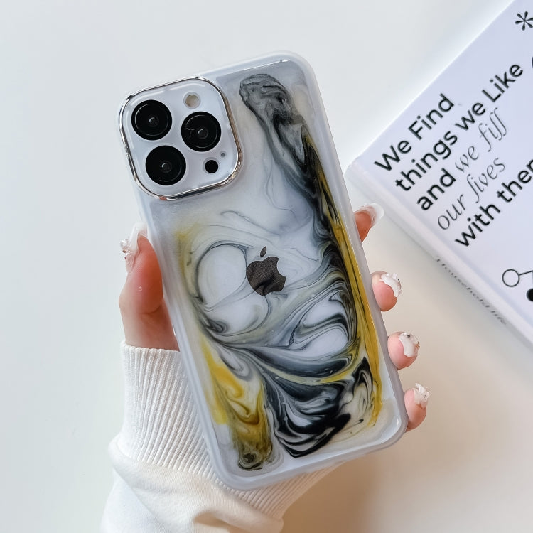 Custodia per telefono in TPU galvanica con pittura a olio, For iPhone 13 Pro, For iPhone 13 Pro Max, For iPhone 12, For iPhone 12 Pro