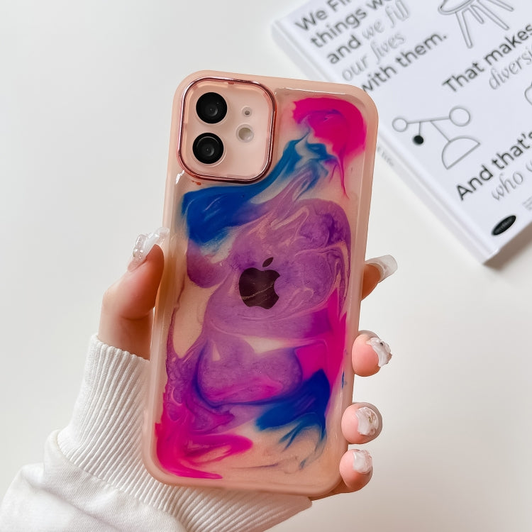 Custodia per telefono in TPU galvanica con pittura a olio, For iPhone 13 Pro, For iPhone 13 Pro Max, For iPhone 12, For iPhone 12 Pro
