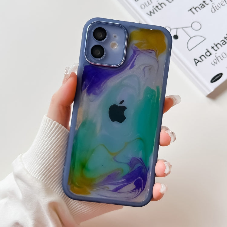 Custodia per telefono in TPU galvanica con pittura a olio, For iPhone 13 Pro, For iPhone 13 Pro Max, For iPhone 12, For iPhone 12 Pro