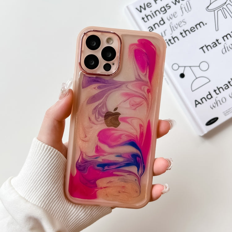 Custodia per telefono in TPU galvanica con pittura a olio, For iPhone 13 Pro, For iPhone 13 Pro Max, For iPhone 12, For iPhone 12 Pro