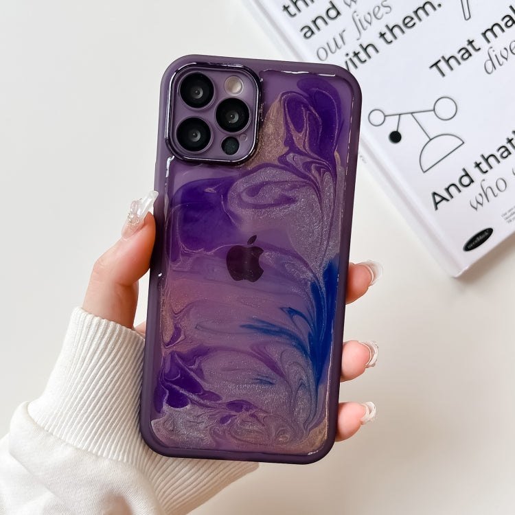 Custodia per telefono in TPU galvanica con pittura a olio, For iPhone 13 Pro, For iPhone 13 Pro Max, For iPhone 12, For iPhone 12 Pro