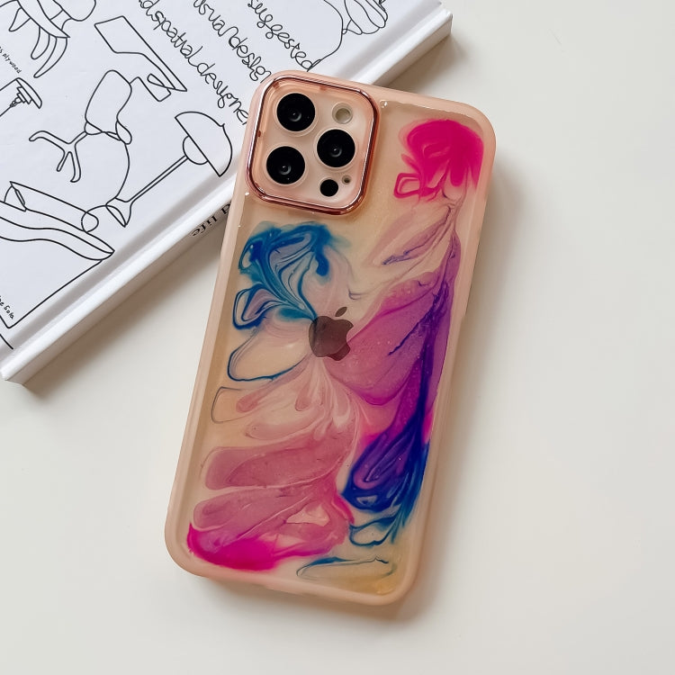 Custodia per telefono in TPU galvanica con pittura a olio, For iPhone 12 Pro Max, For iPhone 11 Pro, For iPhone 11 Pro Max, For iPhone SE 2022/2020 / 8 / 7