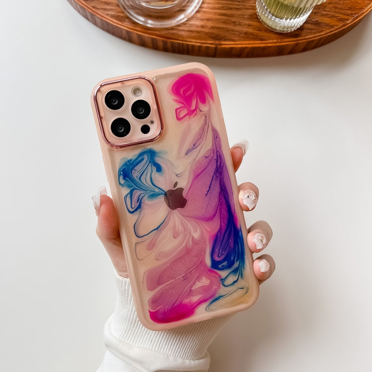 Custodia per telefono in TPU galvanica con pittura a olio, For iPhone 12 Pro Max, For iPhone 11 Pro, For iPhone 11 Pro Max, For iPhone SE 2022/2020 / 8 / 7