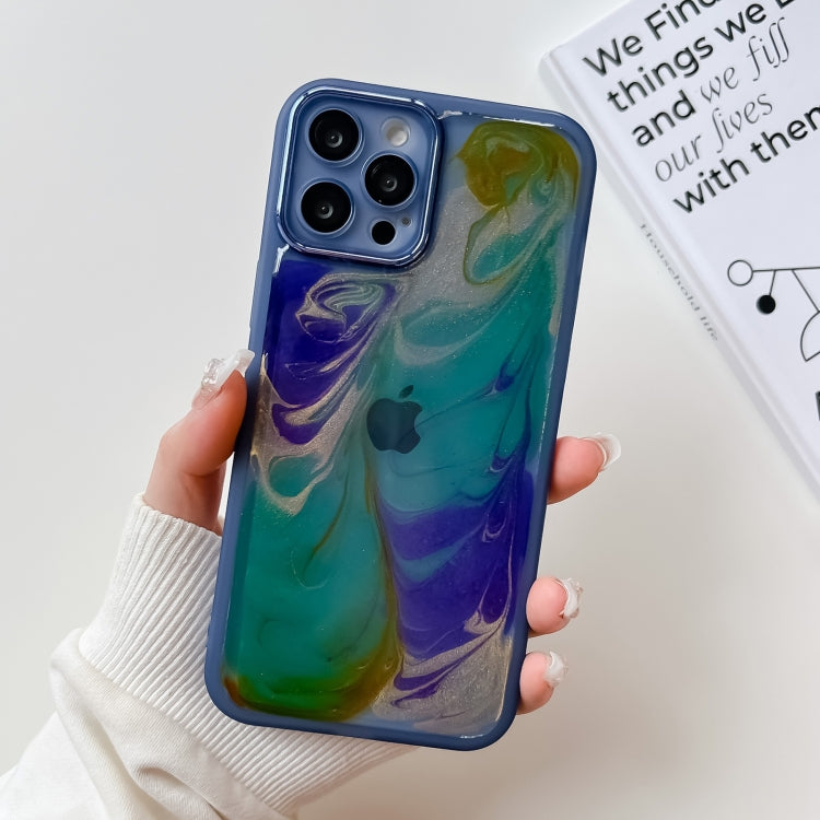 Custodia per telefono in TPU galvanica con pittura a olio, For iPhone 12 Pro Max, For iPhone 11 Pro, For iPhone 11 Pro Max, For iPhone SE 2022/2020 / 8 / 7