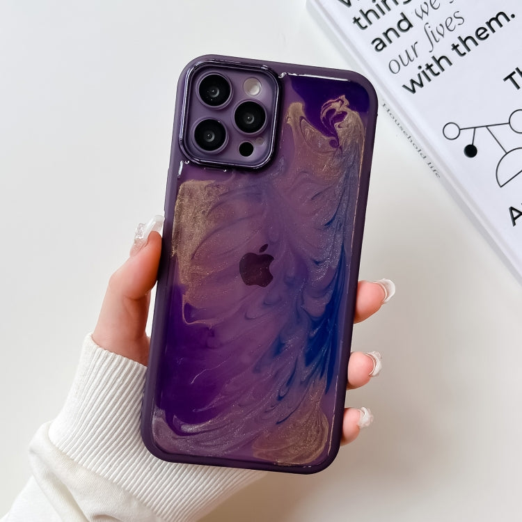 Custodia per telefono in TPU galvanica con pittura a olio, For iPhone 12 Pro Max, For iPhone 11 Pro, For iPhone 11 Pro Max, For iPhone SE 2022/2020 / 8 / 7