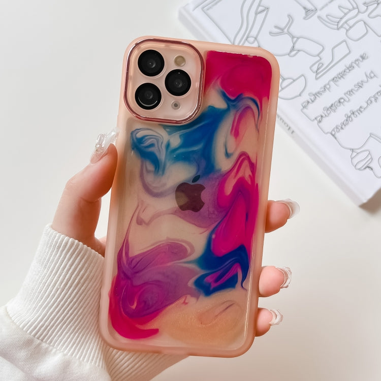 Custodia per telefono in TPU galvanica con pittura a olio, For iPhone 12 Pro Max, For iPhone 11 Pro, For iPhone 11 Pro Max, For iPhone SE 2022/2020 / 8 / 7