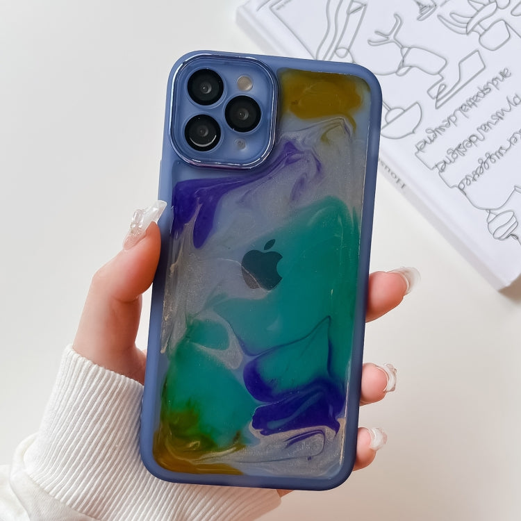 Custodia per telefono in TPU galvanica con pittura a olio, For iPhone 12 Pro Max, For iPhone 11 Pro, For iPhone 11 Pro Max, For iPhone SE 2022/2020 / 8 / 7