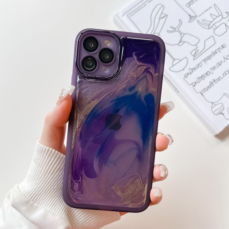 Custodia per telefono in TPU galvanica con pittura a olio, For iPhone 12 Pro Max, For iPhone 11 Pro, For iPhone 11 Pro Max, For iPhone SE 2022/2020 / 8 / 7