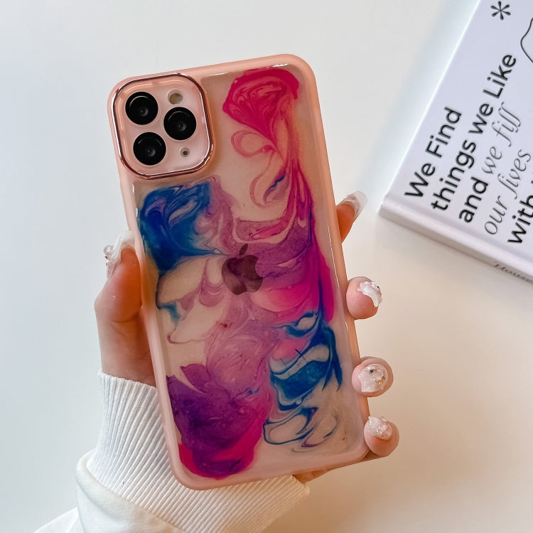 Custodia per telefono in TPU galvanica con pittura a olio, For iPhone 12 Pro Max, For iPhone 11 Pro, For iPhone 11 Pro Max, For iPhone SE 2022/2020 / 8 / 7