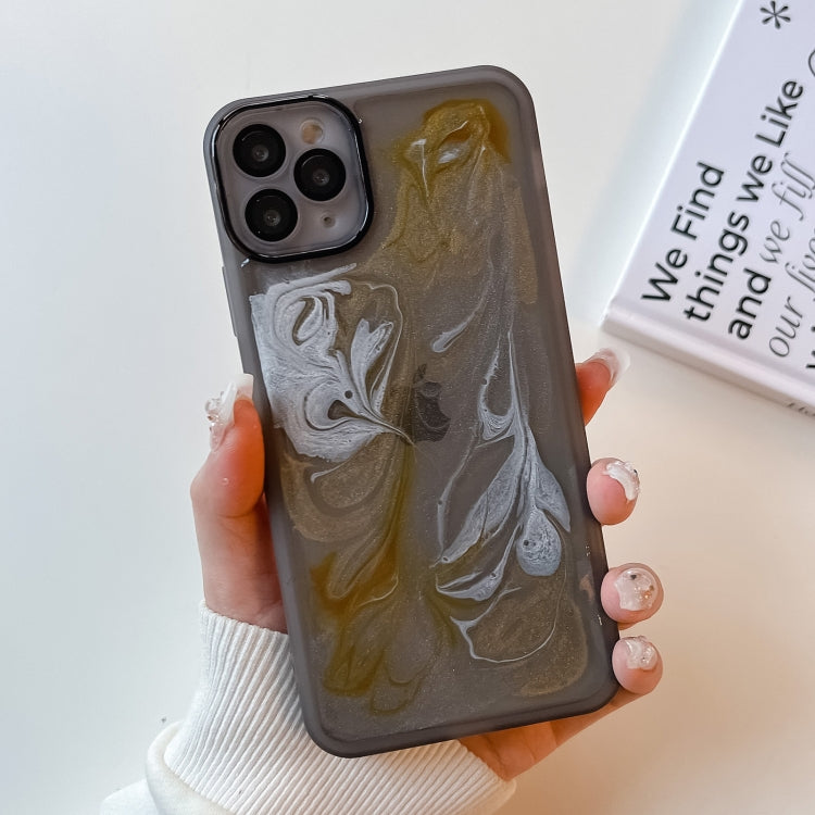 Custodia per telefono in TPU galvanica con pittura a olio, For iPhone 12 Pro Max, For iPhone 11 Pro, For iPhone 11 Pro Max, For iPhone SE 2022/2020 / 8 / 7