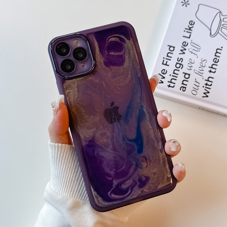 Custodia per telefono in TPU galvanica con pittura a olio, For iPhone 12 Pro Max, For iPhone 11 Pro, For iPhone 11 Pro Max, For iPhone SE 2022/2020 / 8 / 7