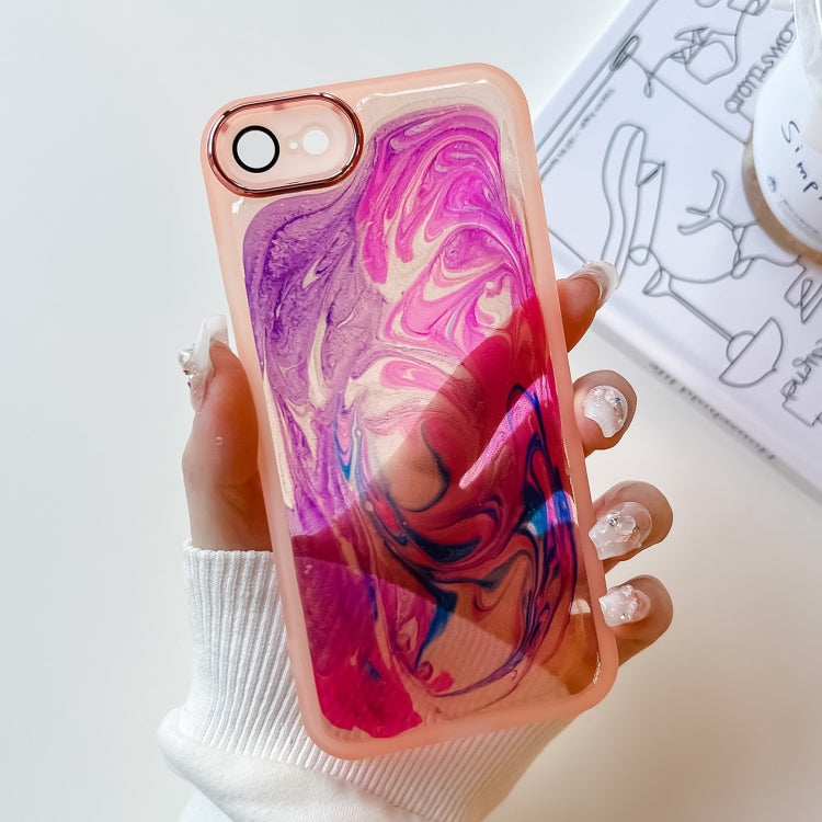 Custodia per telefono in TPU galvanica con pittura a olio, For iPhone 12 Pro Max, For iPhone 11 Pro, For iPhone 11 Pro Max, For iPhone SE 2022/2020 / 8 / 7