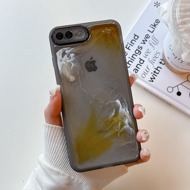 Custodia per telefono in TPU galvanica con pittura a olio, For iPhone 8 Plus / 7 Plus, For iPhone X / XS, For iPhone XS Max, For iPhone XR