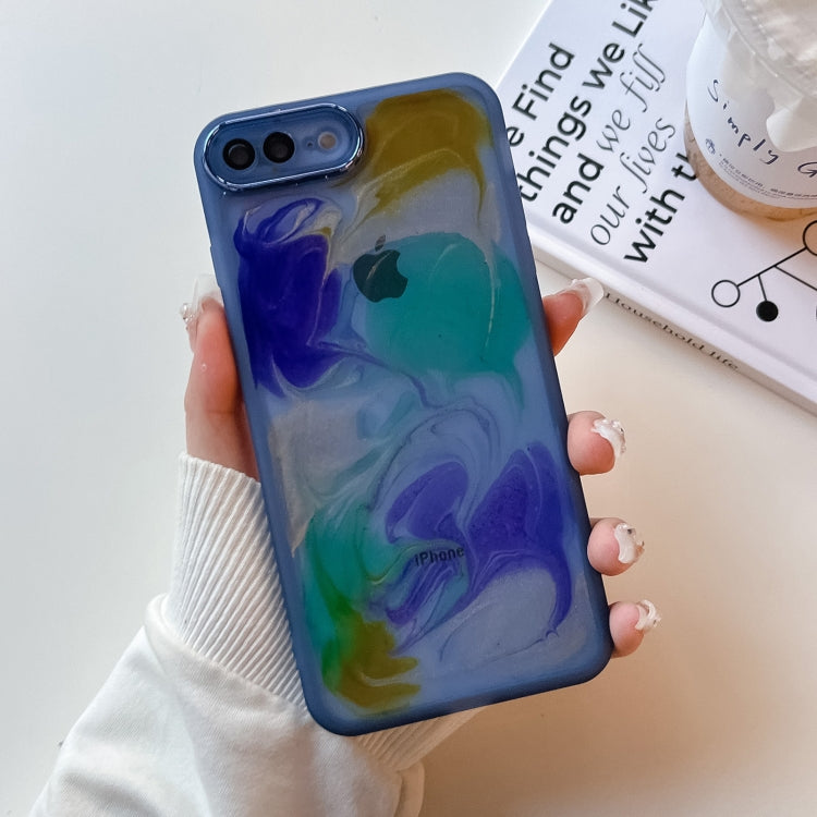 Custodia per telefono in TPU galvanica con pittura a olio, For iPhone 8 Plus / 7 Plus, For iPhone X / XS, For iPhone XS Max, For iPhone XR