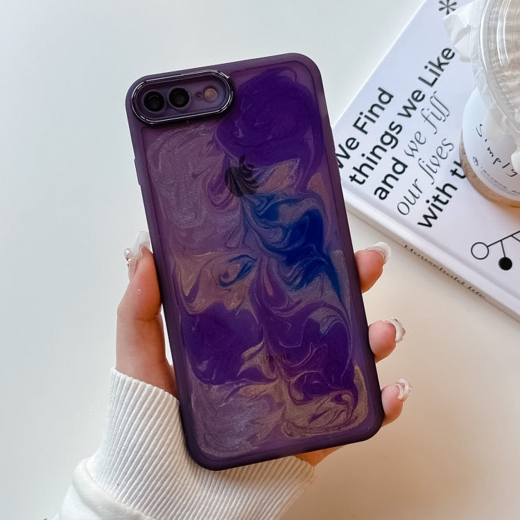 Custodia per telefono in TPU galvanica con pittura a olio, For iPhone 8 Plus / 7 Plus, For iPhone X / XS, For iPhone XS Max, For iPhone XR