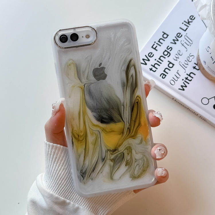 Custodia per telefono in TPU galvanica con pittura a olio, For iPhone 8 Plus / 7 Plus, For iPhone X / XS, For iPhone XS Max, For iPhone XR