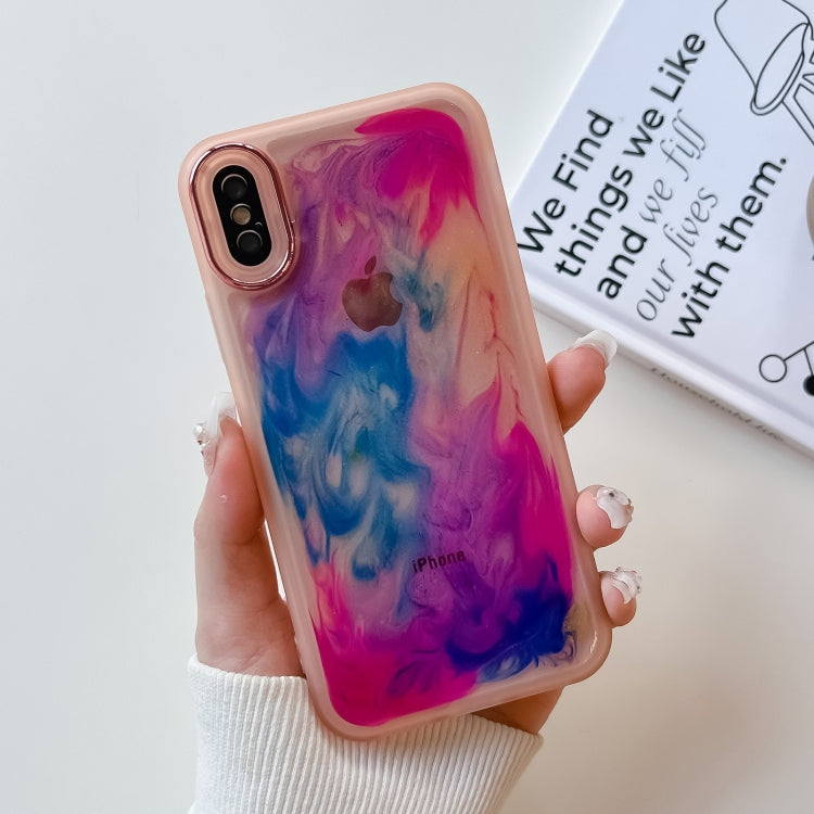 Custodia per telefono in TPU galvanica con pittura a olio, For iPhone 8 Plus / 7 Plus, For iPhone X / XS, For iPhone XS Max, For iPhone XR
