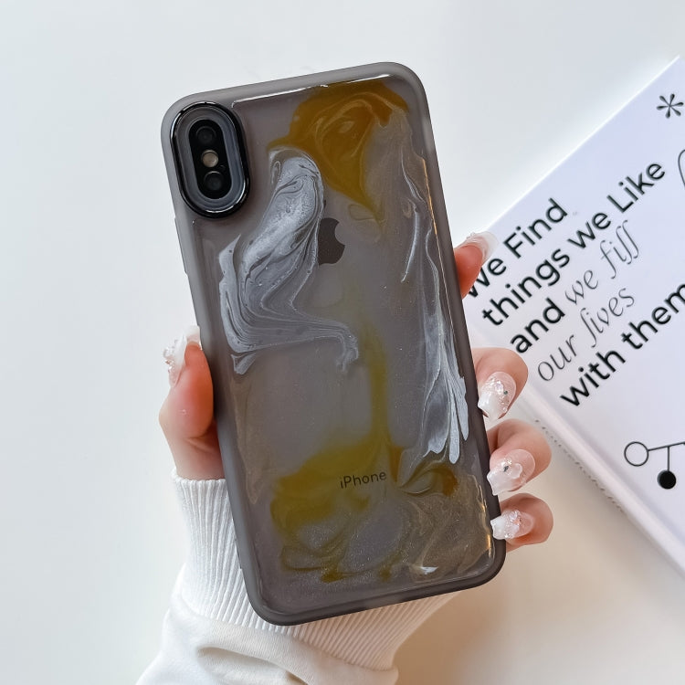 Custodia per telefono in TPU galvanica con pittura a olio, For iPhone 8 Plus / 7 Plus, For iPhone X / XS, For iPhone XS Max, For iPhone XR