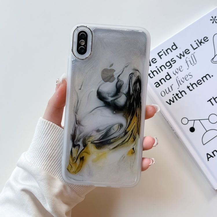 Custodia per telefono in TPU galvanica con pittura a olio, For iPhone 8 Plus / 7 Plus, For iPhone X / XS, For iPhone XS Max, For iPhone XR