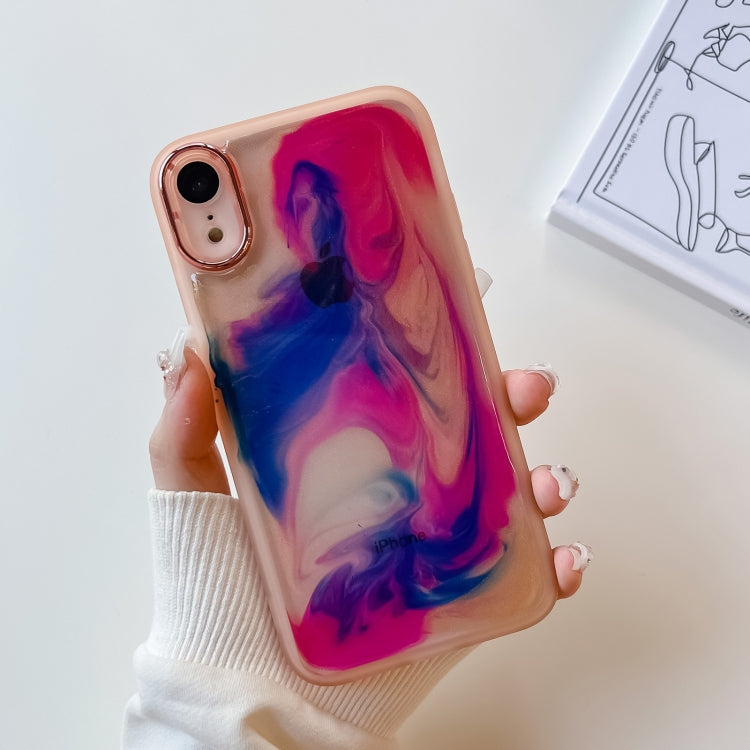 Custodia per telefono in TPU galvanica con pittura a olio, For iPhone 8 Plus / 7 Plus, For iPhone X / XS, For iPhone XS Max, For iPhone XR