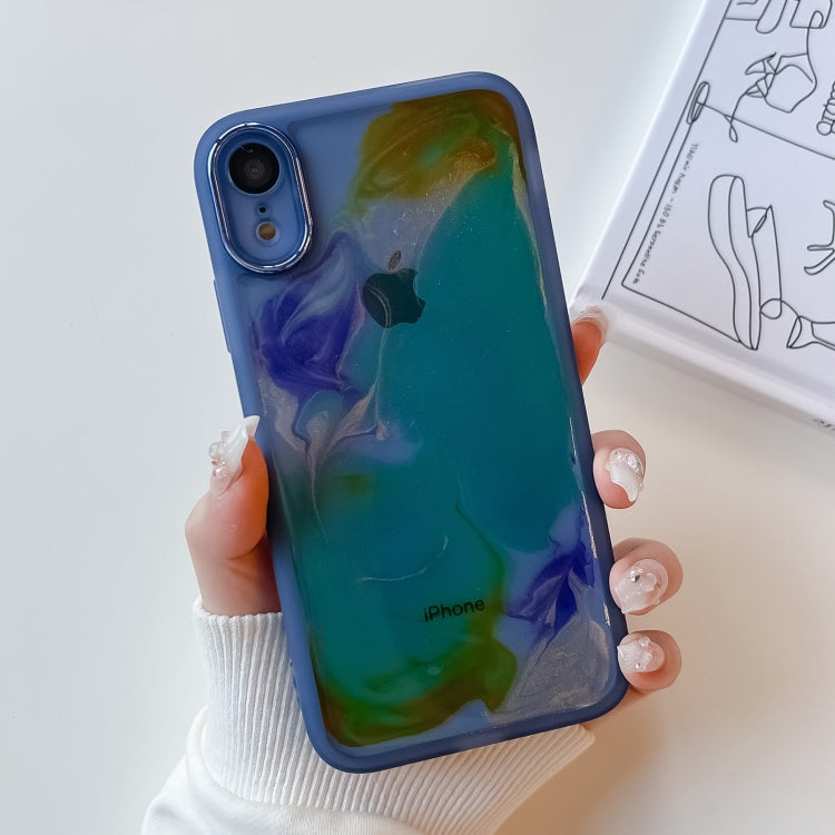 Custodia per telefono in TPU galvanica con pittura a olio, For iPhone 8 Plus / 7 Plus, For iPhone X / XS, For iPhone XS Max, For iPhone XR