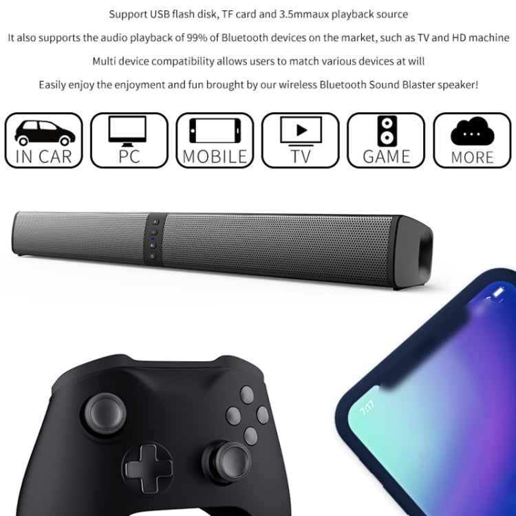 BS-36 20W Multi-Funzione 3D Stereo Surround Altoparlante Bluetooth Subwoofer Soundbar, BS-36