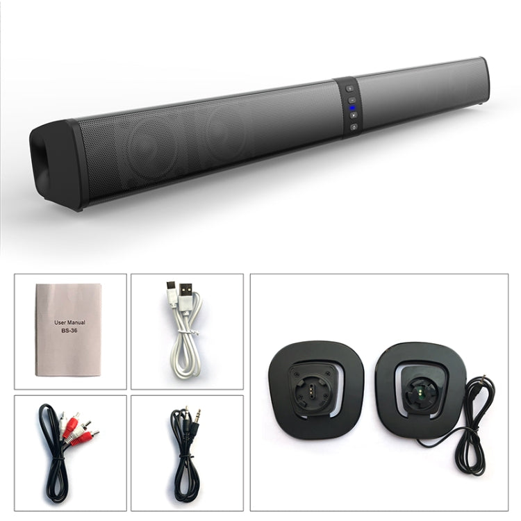 BS-36 20W Multi-Funzione 3D Stereo Surround Altoparlante Bluetooth Subwoofer Soundbar, BS-36