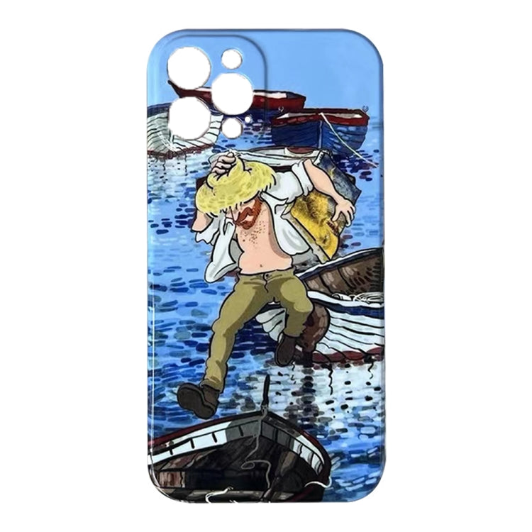Custodia per telefono PC lucida con motivo a pittura a olio, For iPhone SE 2022/2020 / 8 / 7, For iPhone 13 Pro Max, For iPhone 13 Pro, For iPhone 13