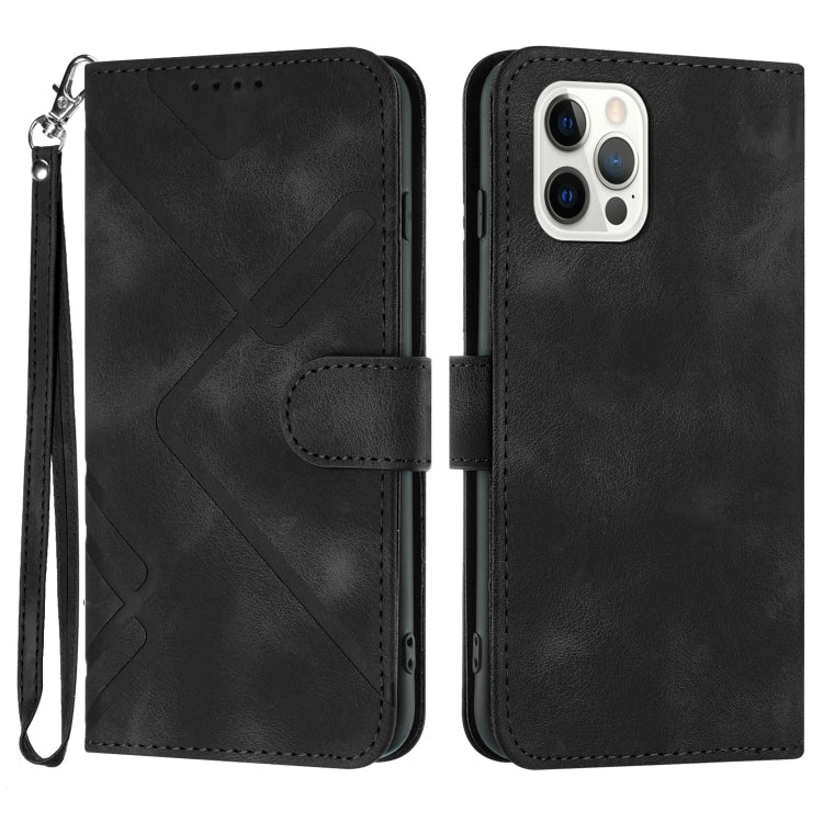 Custodia per cellulare in pelle con motivo a linea, For iPhone 14 Plus, For iPhone 14, For iPhone 14 Pro, For iPhone 14 Pro Max