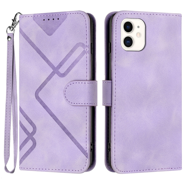 Custodia per cellulare in pelle con motivo a linea, For iPhone 11 Pro Max, For iPhone 11, For iPhone 11 Pro, For iPhone X / XS