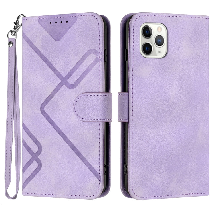 Custodia per cellulare in pelle con motivo a linea, For iPhone 11 Pro Max, For iPhone 11, For iPhone 11 Pro, For iPhone X / XS