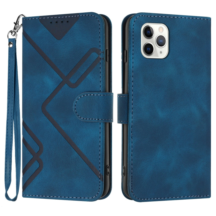 Custodia per cellulare in pelle con motivo a linea, For iPhone 11 Pro Max, For iPhone 11, For iPhone 11 Pro, For iPhone X / XS