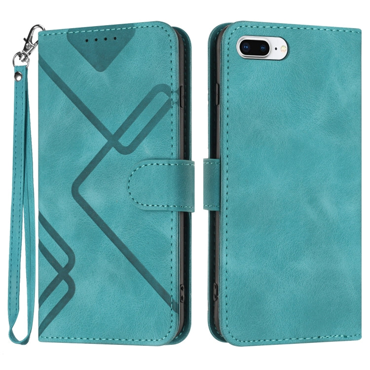 Custodia per cellulare in pelle con motivo a linea, For iPhone XR, For iPhone XS Max, For iPhone 6 Plus/7 Plus/8 Plus, For iPhone 5s / SE