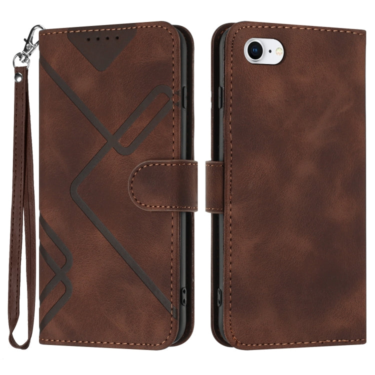 Custodia per cellulare in pelle con motivo a linea, For iPhone 6/7/8/SE 2020/SE 2022, For iPhone 13 Pro Max, For iPhone 13 Pro, For iPhone 13