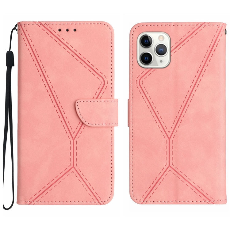 Custodia per telefono in pelle goffrata con cuciture, For iPhone 11, For iPhone 11 Pro, For iPhone 11 Pro Max, For iPhone 14 Plus