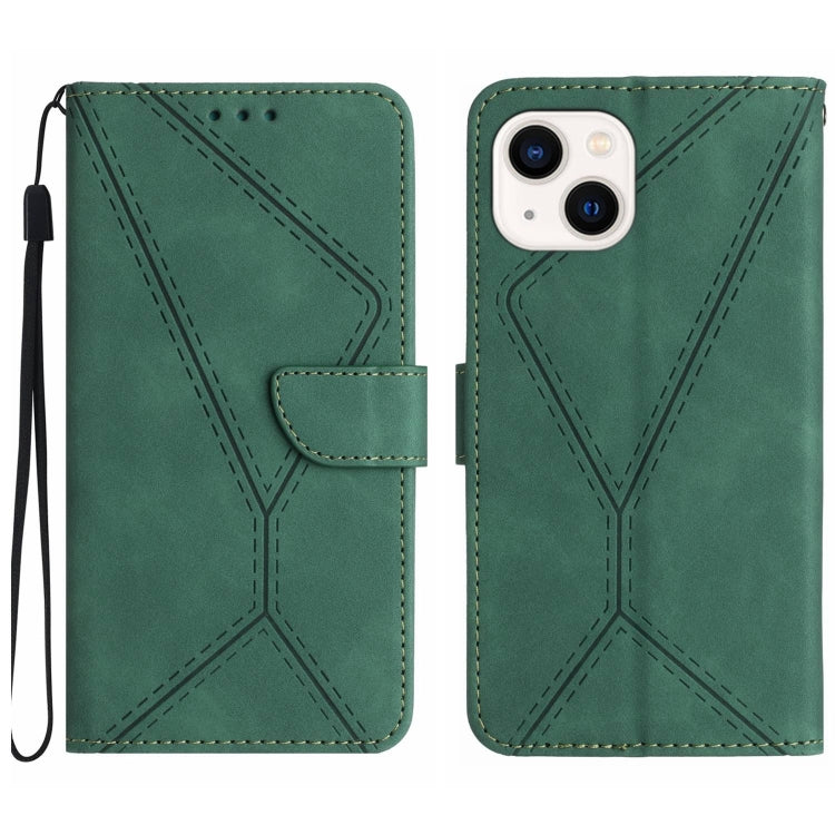 Custodia per telefono in pelle goffrata con cuciture, For iPhone 11, For iPhone 11 Pro, For iPhone 11 Pro Max, For iPhone 14 Plus